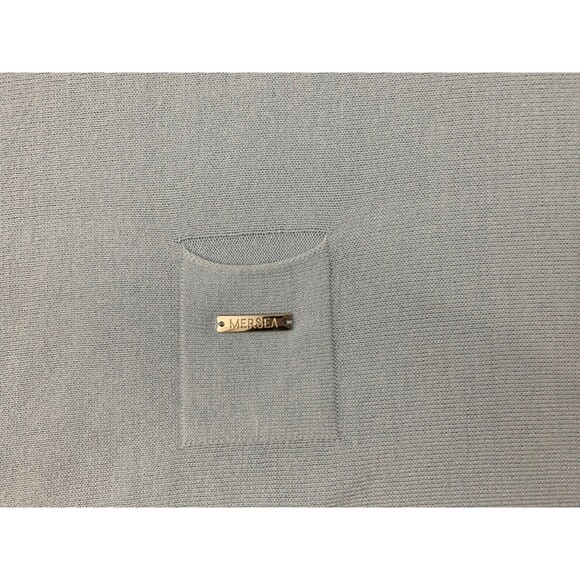 Mersea Catalina Oversized Crewneck Blue Lagenlook Side Slit Sweater Womens OS - Picture 7 of 12